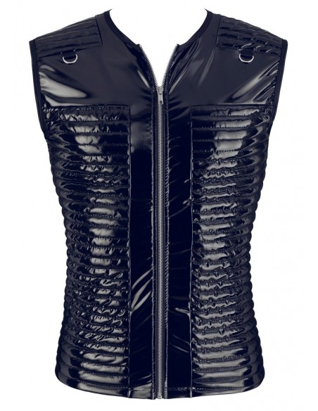 Top bez ramion świecący Vinyl Shirt men Biker S - Koszule, koszulki, podkoszulki - 4