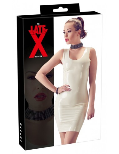 Biała opinająca sukienka Latex Mini Dress XL - Wetlook, Vinyl, Datex, Latex - 1