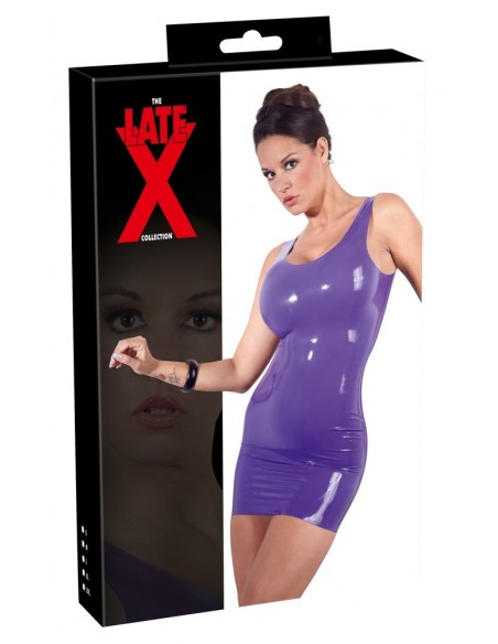 Sukienka Latex Mini Dress purple S - Wetlook, Vinyl, Datex, Latex - 1