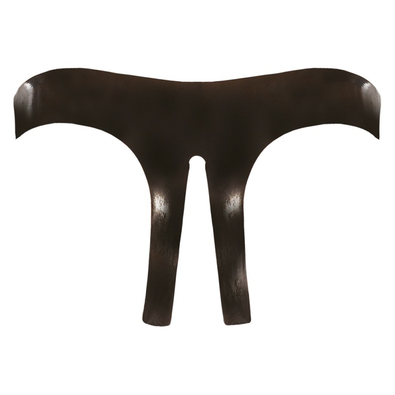 Majteczki z wycięciem Latex String black - 5