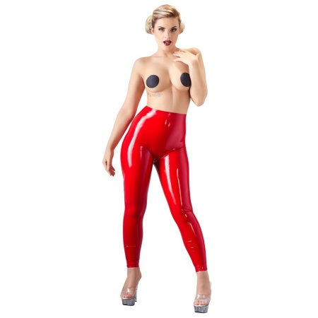 Spodnie legginsy Latex red M - 4