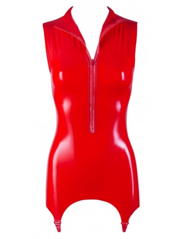 Baskinka Latex Basque red L - Wetlook, Vinyl, Datex, Latex - 5