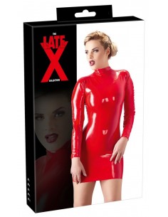 Sukienka Latex Mini Dress red S - Wetlook, Vinyl, Datex, Latex - 1