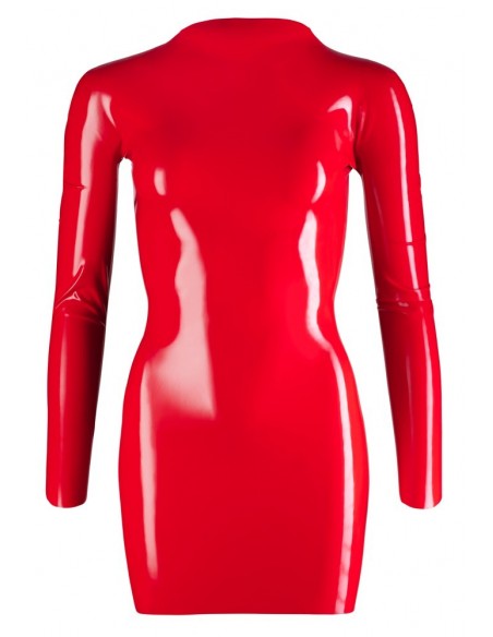 Sukienka Latex Mini Dress red XL - Wetlook, Vinyl, Datex, Latex - 5