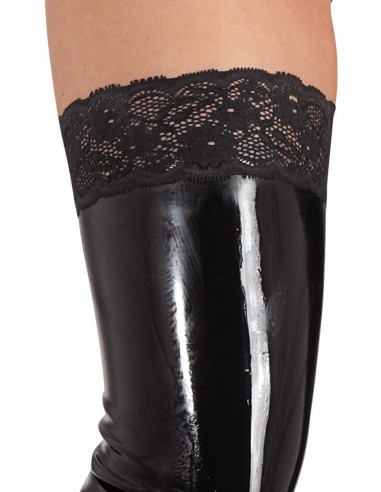 Pończochy erotyczne Latex Stockings Lace XS - Pończochy - 4