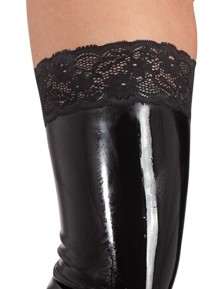 Pończochy erotyczne Latex Stockings Lace XS - Pończochy - 4