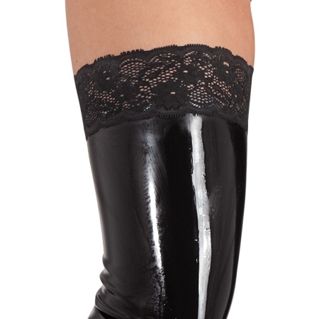Pończochy erotyczne Latex Stockings Lace M - 4