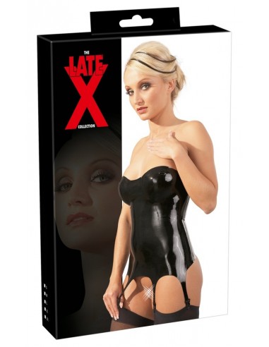 Body erotyczne Latex Basque black M - Wetlook, Vinyl, Datex, Latex - 1