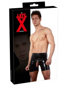 Lateksowe bokserki Men's Latex Pants black S - Bokserki - 1
