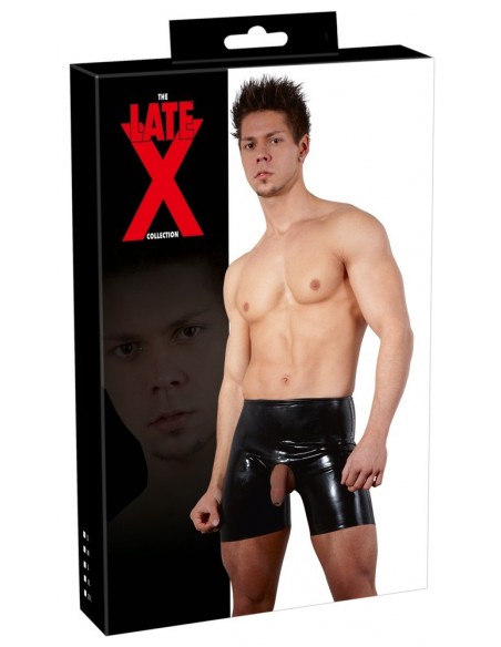 Lateksowe bokserki Men's Latex Pants black S - Bokserki - 1