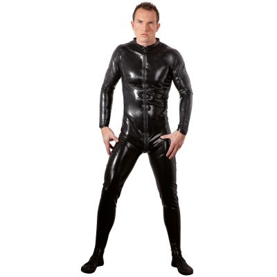 Kostium z zapięciem Men´s Latex Jumpsuit - 1 2
