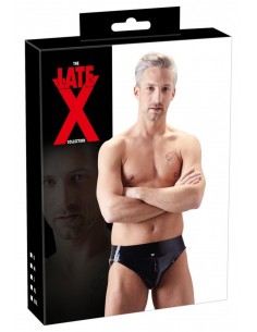 Klasyczne slipy z odkrytym tyłem Men's Latex Jockstrap S - Stringi, slipy - 1