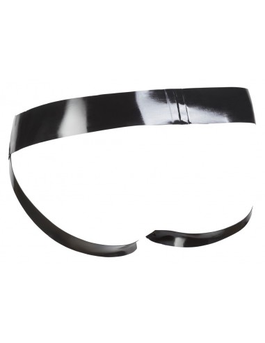 Klasyczne slipy z odkrytym tyłem Men's Latex Jockstrap S - Stringi, slipy - 5