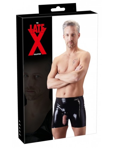 Spodenki z otworem na penisa Latex Men's Shorts L - Spodnie, spodenki, spódnice - 1