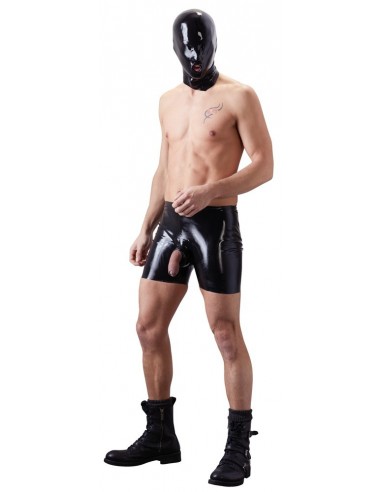 Spodenki z otworem na penisa Latex Men's Shorts L - Spodnie, spodenki, spódnice - 3
