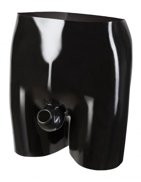 Spodenki z otworem na penisa Latex Men's Shorts L - Spodnie, spodenki, spódnice - 4