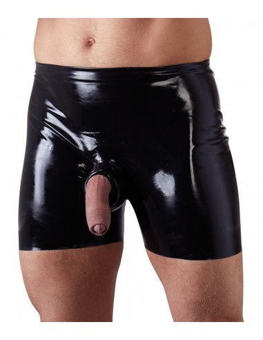 Spodenki z otworem na penisa Latex Men's Shorts XL - Spodnie, spodenki, spódnice - 2