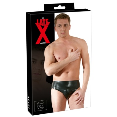 Slipy z dildo Latex Men's Briefs - 1