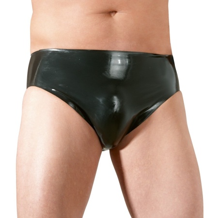 Slipy z dildo Latex Men's Briefs - 2