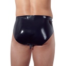 Slipy z korkiem analnym Men's Latex Briefs with Plug M - 6
