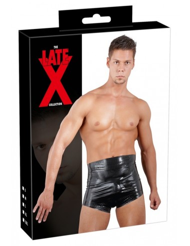 Czarne obcisłe Latex Diaper black S - Bokserki - 1