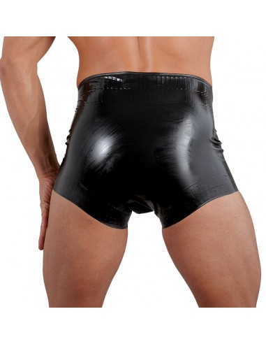Czarne obcisłe Latex Diaper black S - Bokserki - 4