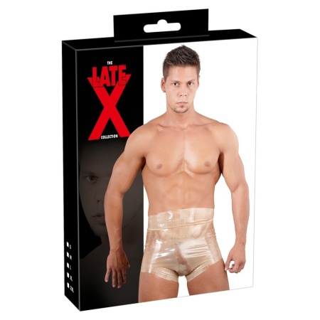 Białe prześwitujące Latex Diaper Briefs - 1