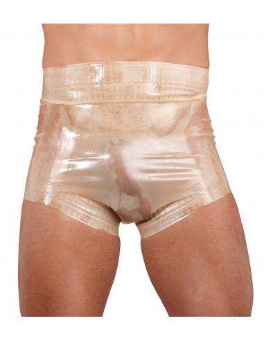 Białe prześwitujące Latex Diaper Briefs S - Bokserki - 2
