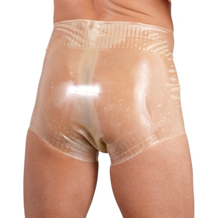 Białe prześwitujące Latex Diaper Briefs M - 3
