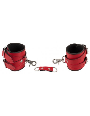 Uprząż BDSM z kajdankami i obrożą Bad Kitty Harness Set Red - Zestawy BDSM - 9
