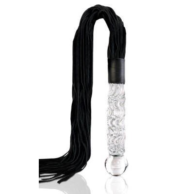 Pejcz szklany z dildo Icicles No. 38, ręcznie dmuchany, 63 cm - 1 2