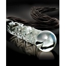 Pejcz szklany z dildo Icicles No. 38, ręcznie dmuchany, 63 cm - 3