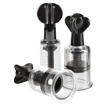 Zestaw pompek na sutki i łechtaczkę Super Suckers Trio – mechanizm skrętu, głębokość 4,5 cm, Ø 2,5–3,1 cm - 2