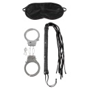 Zestaw BDSM Lover's Fantasy Kit – Kajdanki z Dźwignią Bezpieczeństwa i Flogger, 29,5 cm - 2