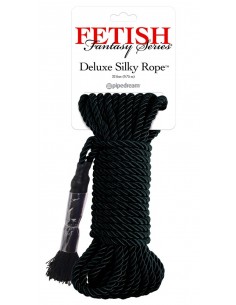 Lina BDSM Ffs Deluxe Silk Rope Black - Liny, sznury BDSM - 1