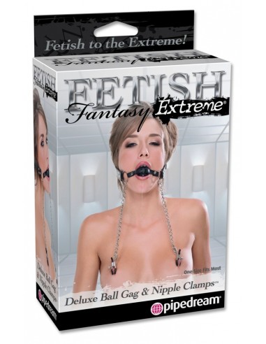 Knebel BDSM Ffe Deluxe Ball Gag And Nipple - Kneble do ust - 1