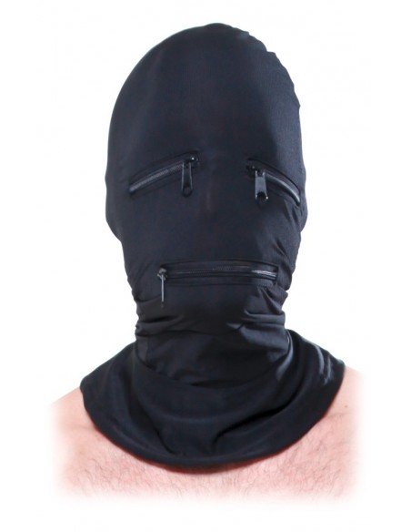 Maska BDSM Ffs Zipper Face Hood Black - Maski i kaptury - 2