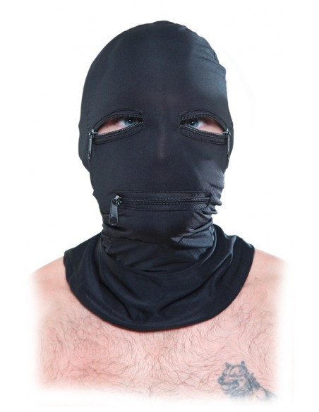 Maska BDSM Ffs Zipper Face Hood Black - Maski i kaptury - 3
