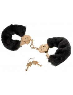 Kajdanki Ffs Gold Deluxe Furry Cuffs - Kajdanki erotyczne - 1 2