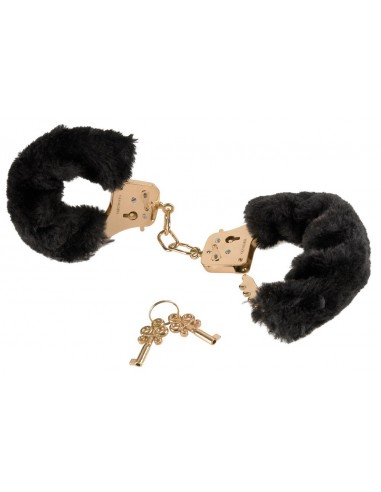Kajdanki Ffs Gold Deluxe Furry Cuffs - Kajdanki erotyczne - 2