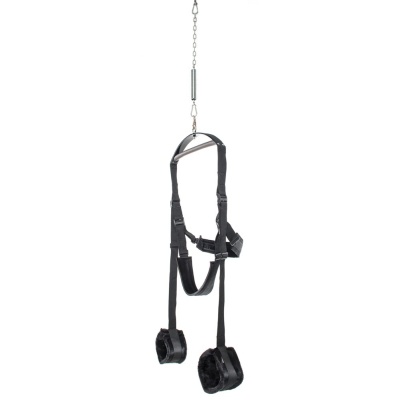 Huśtawka erotyczna Spinning Fantasy Swing z rotacją 360°, regulowanymi pasami nośnymi i nośnością 150 kg - 1 2