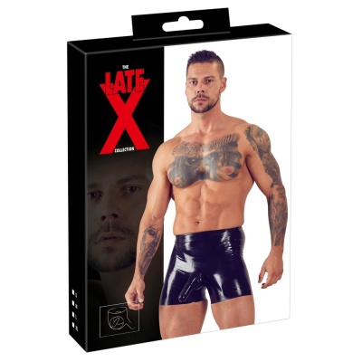 Bokserki ze straponem Men's Latex Briefs black - 1