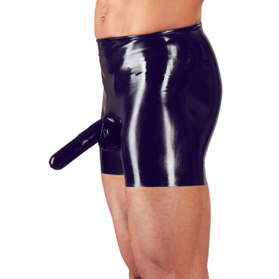 Bokserki ze straponem Men's Latex Briefs black - 1 2