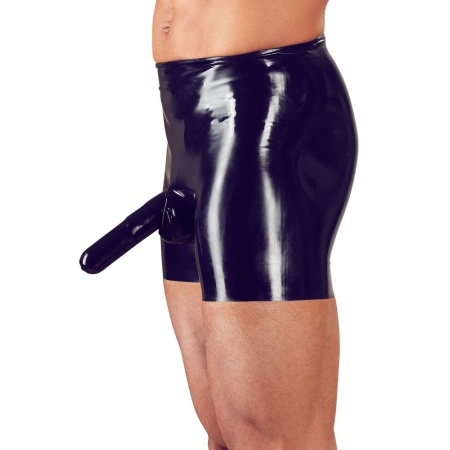 Bokserki ze straponem Men's Latex Briefs black - 2