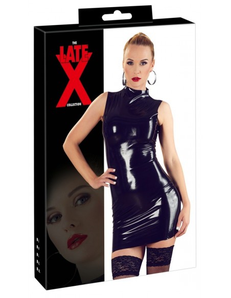 Klasyczna sukienka Latex Dress black S - Wetlook, Vinyl, Datex, Latex - 1