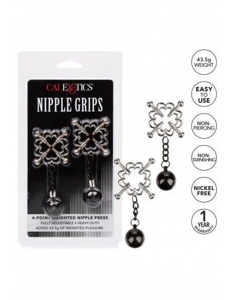 Klipsy na sutki 4-Point Weighted Nipple Press - Klamry i klipsy na sutki - 7