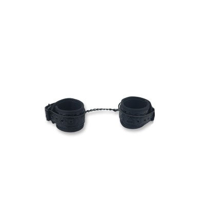 Mankiety na Kostkę Black - Regulowane Pasy z Klamrą i Łańcuchem 25,5 cm, Obwód do 39,5 cm - 1