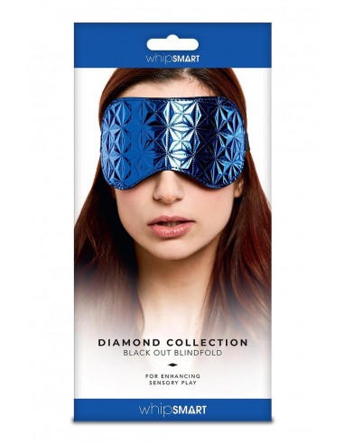 Maska BDSM Whipsmart Diamond Eyemask Blue - Maski i kaptury - 3