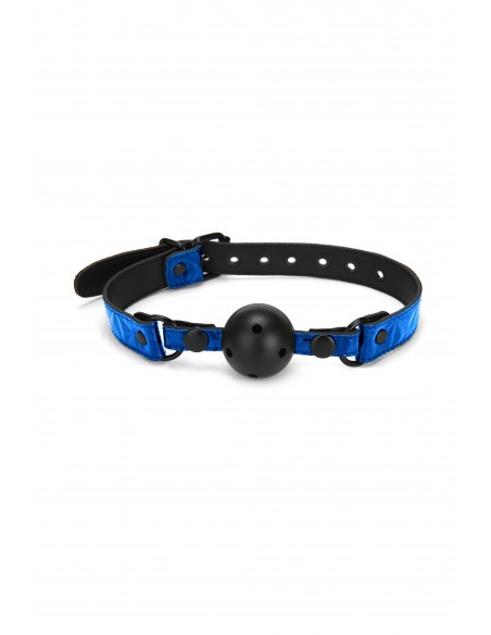 Knebel BDSM Whipsmart Diamond Ball Gag Blue - Kneble do ust - 1