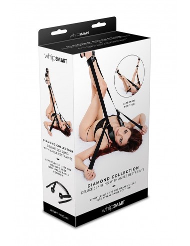 Kajdanki Whipsmart Diamond Body Sling Black - Kajdanki erotyczne - 3